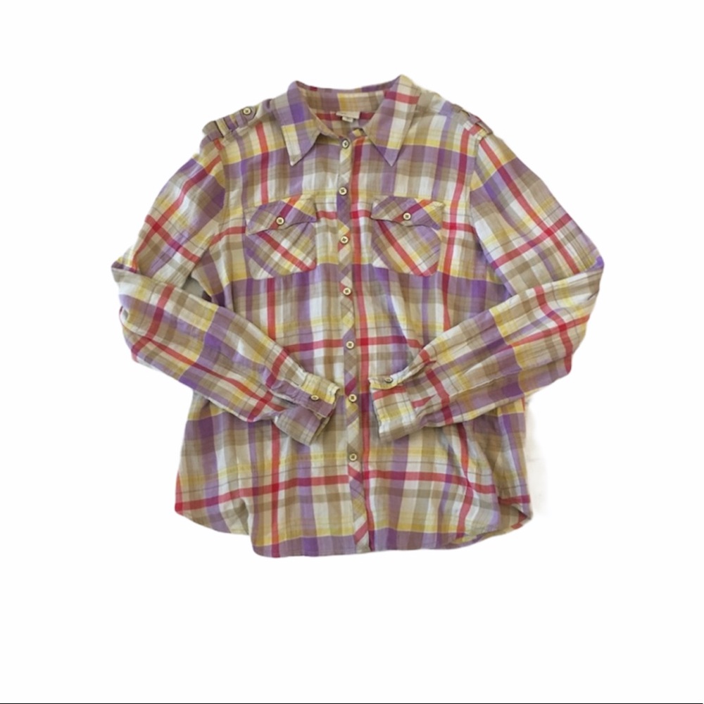 Postmark for Anthropologie Fairweather plaid -Size 12
